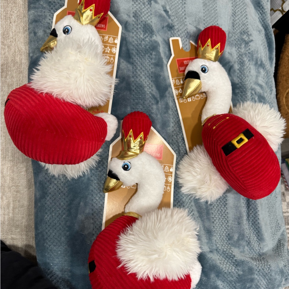 Red Swan Holiday dog toy